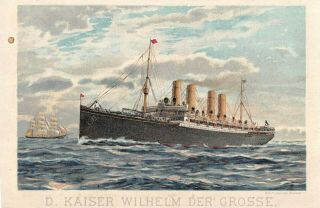 Vtg 1902 Postcard D.  Kaiser Wilhelm Der Grosse W/ Itinerary