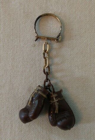 Vintage Boxing Gloves Keychain 1960s 1970s Gumball Machine Prize