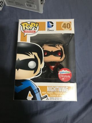 Funko Pop Dc Heroes 40 Metallic Red Nightwing Fugitive Toys Exclusive Vaulted