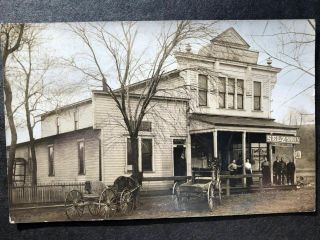 Rppc - Negley Oh Ohio - Grocery Store - Boots - Shoes - Bricker - Columbiana Co - Real Photo