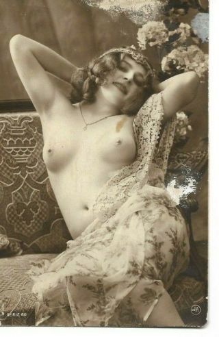 1910 French Rppc Nude Voluptuous Delicate Miss Fernande Jean Agélou