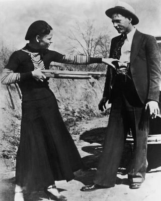 11x14 Photo: Bonnie Parker And Clyde Barrow,  Depression - Era Gangster Outlaws