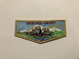 Sikhs Mox Lamonti Corrected Western Region Chief Flap 338 Order Of The Arrow