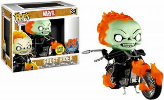 Marvel: Pop Rides - Ghost Rider On Bike 33 - Glow In The Dark - Px Exclusive