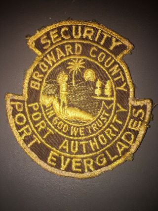 Broward County Port Authority Port Everglades Florida Security Patch