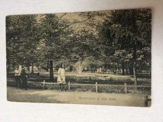 Vintage Postcard,  Kristiania,  Oslo Park,  Norway 1906