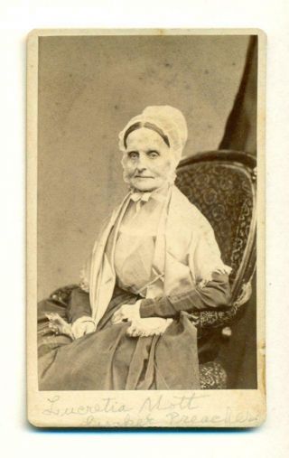 Ca.  1870 Portrait Of Quaker Lucretia Mott - Slavery Abolitionist & Womens Rights