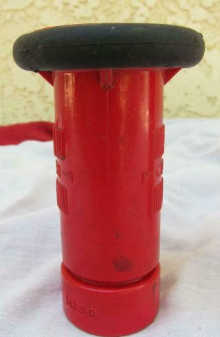 2 U.  F.  S.  1” Fire Hose Nozzle Adjustable Spray 1030 Red Polycarbonate - 4