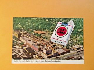 1940s Aerial View Advertising Lucky Strike Cigarette Plant Smoking Durham,  Nc 97