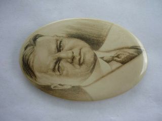 Herbert Hoover 1928 Republican Presidential Campaign Button Mirror President 31 3