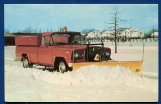 Jeep Gladiator Meyer Snow Plows Advertising Bechtelsville Pa Garage Postcard