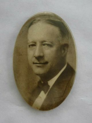 Alfred E.  Smith Democrat 1928 Presidential Campaign Button Mirror Nys Governor