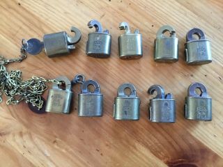 U.  S.  Mail Antique Registered Brass Locks And Key