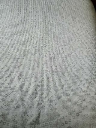 Vintage Morgan Jones Minuet Full Size Hobnail Chenille Bedspread White
