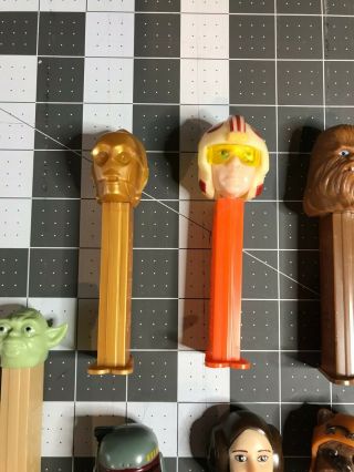9 Vintage Star Wars PEZ Dispensers Chewbac Luke Darth Leia Boba Yoda Storm 5