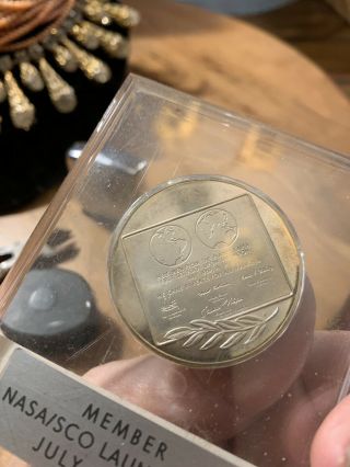 NASA Apollo 11 rare Mission Coin 1969 Given To nasa Employee Silver 3