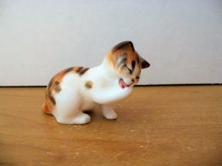 Royal Doulton Cat Character Kitten Licking Front Paw Hn2583 Retired 1985