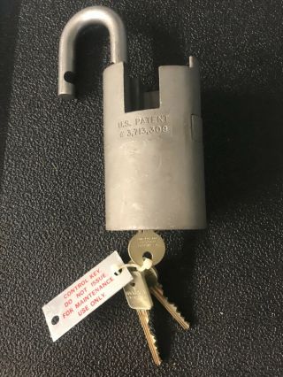 Sargent And Greenleaf S&g Us Model 833 Padlock Lock & 3 Keys