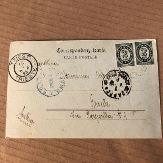 Z) Postcard Russia Smyrne Turkey 1898 Levant To Italy Russian Office Austria