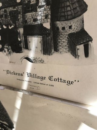 Dept 56 Dickens Village Cottage Mill Xlnt Limited Ed 862/2500 7