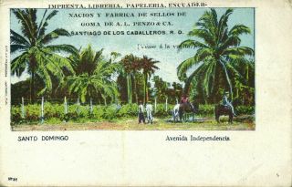 Dominican Republic,  Santo Domingo,  Avenida Independencia (1910s) Postcard