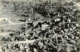 York Photo Postcard: Aerial View Of Alfred University,  Alfred,  Ny
