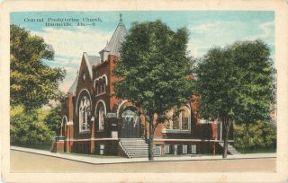 A View Of The Central Presbyterian Church,  Huntsville,  Alabama Al