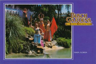Busch Gardens The Dark Continent Tampa Florida - Land - Vintage Advertising Postcard
