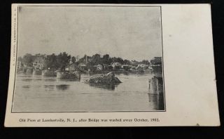 Vintage 1903 Real Photo Postcard “old Piers” Lambertville,  Nj.  Hope Pa