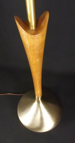 Retro Lamp Walnut Genie Bottle Metal Mid Century Modern Mcm 1960 