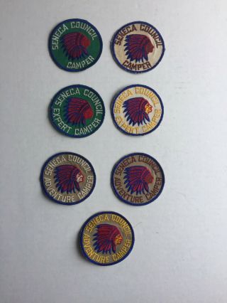 Bsa Seneca Council Complete Set Of Camper Badges 7 Different Ones
