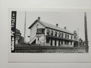 1934 Rppc Photo Postcard Railroad Station Depot ? Pt.