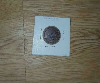 1860 - 61 copper Abe Lincoln token Presidents house scarce BU political campaign 3