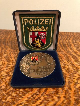 Polizei Rheinland - Pfalz Medallion,  Patch German Police Europe Vintage