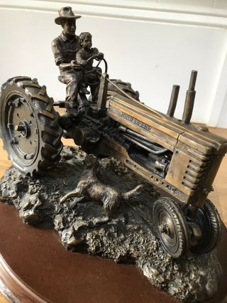 Bronze Tractor John Deere Franklin Model " B " By George Mcmonigle Scarce