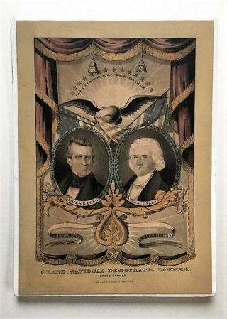 James K.  Polk George Dallas Campaign Banner 1844 Hollywood Posters