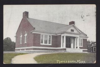 Old Vintage Postcard Of Building Tyngsboro Ma