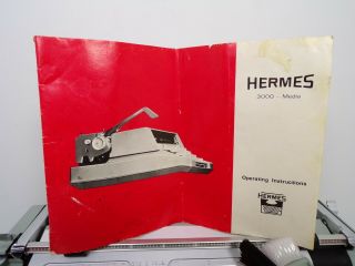 Hermes 3000 Portable Blue/Gray Typewriter - 1970s - Made in France - See Video 2