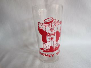 Vintage Looney Tunes Porky Pig Promo Collectors Glass G40