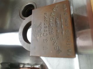 U S Customs Is&r Supply Co.  Lock W/o Key,  Patented June 9,  1874 York