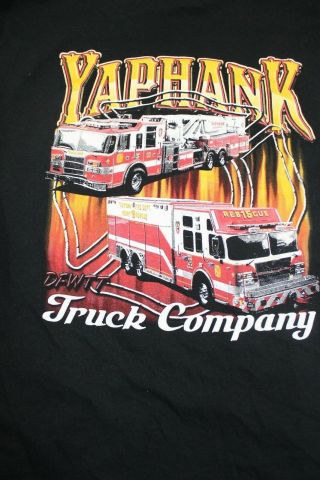 Yaphank York Fire Dept.  Truck Company 1 Large Black T Shirt