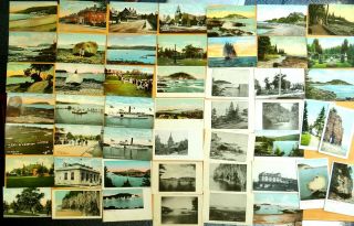 49 Antique Postcards All Bar Harbor Mount Desert Island Me 25 Udb 1902 Steamship