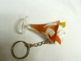 Vintage Sundae In A Glass,  Whipped Cream With Cherry,  Fruit,  Key Chain