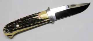 Custom Bob Loveless " Style " Stag Handel Fighting Knife