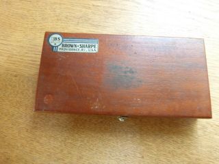 Vintage Brown & Sharpe MFG Micrometer drafting tool NO 215 in wooden box 2