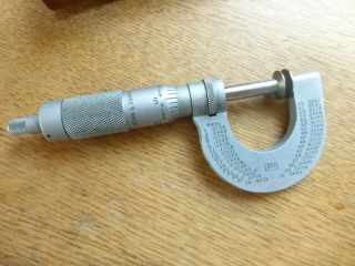 Vintage Brown & Sharpe MFG Micrometer drafting tool NO 215 in wooden box 5