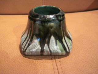 Newcomb College Drip Glaze Pottery Ink Well