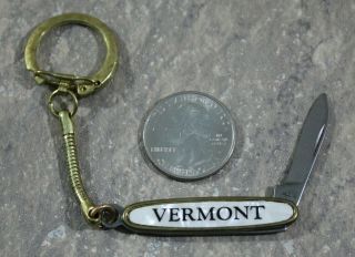 Vermont Vintage Souvenir Travel Mini Pocket Knife Keychain Key Ring 32921