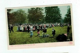 Ny York City Antique Post Card View Of Children 