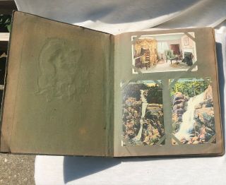 Vintage Post Card Album Full of 175 postcards early 1900 ' s to 1940 ' s 2